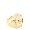 Alexander Mcqueen Gold Tone Metal Ring In Gold