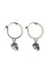 Alexander Mcqueen Skull Hoop Earrings In Multi