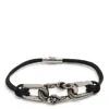 Alexander Mcqueen Snake Cord Bracelet In Silver