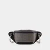 Alexander Mcqueen Biker Bumbag Belt Bag -  - Leather - Black In Black