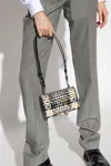Alexander Mcqueen Mini Satchel Bag Tweed Chain Detail In Multicolour