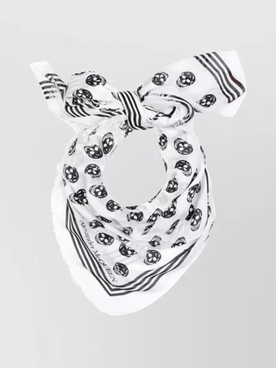 Alexander Mcqueen Biker Scarf Skull Print In Multi