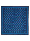 Alexander Mcqueen Biker Silk Scarf In Blue