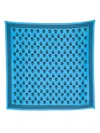 Alexander Mcqueen Fo Biker 90x90 Twill Silk In Blue