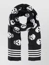 Alexander Mcqueen Biker Skull Silk Scarf In Multicoloured