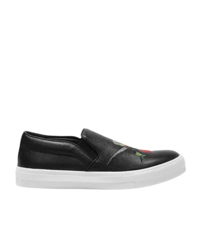 Alexander Mcqueen Bird Embroidery Leisure Sneakers In Black