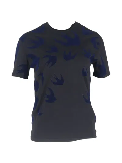 Pre-owned Alexander Mcqueen Bird-print T-shirt In Gray