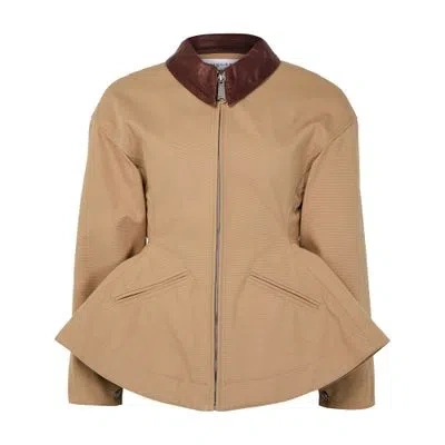 Alexander Mcqueen Bird Tail Back Jacket In Nude