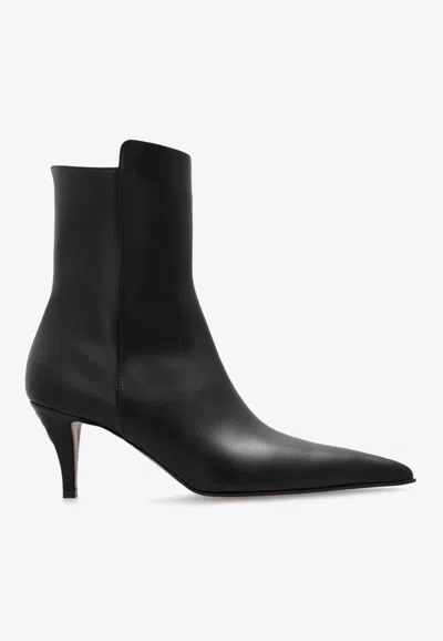 Alexander Mcqueen Birdee 70 Leather Ankle Boots