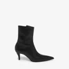 Alexander Mcqueen Birdee Leather Boots In Black