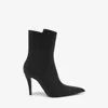Alexander Mcqueen 105mm Suede Ankle Boots In Black