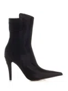 Alexander Mcqueen 105mm Suede Ankle Boots In Black