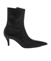 Alexander Mcqueen Birdee Leather Boots In Black