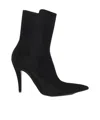 Alexander Mcqueen 105mm Suede Ankle Boots In Black