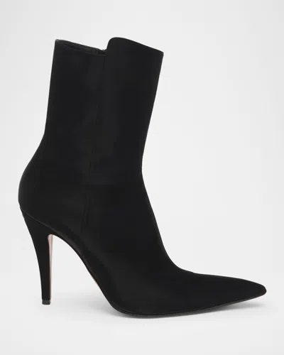 ALEXANDER MCQUEEN BIRDEE JERSEY COATED STILETTO BOOTIES