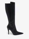 Alexander Mcqueen Birdee Knee-high Boot In Black