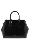 Alexander Mcqueen Large Leather Shoulder Bag With Canvas Lining In Purple