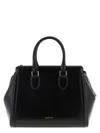 Alexander Mcqueen Large Leather Shoulder Bag With Canvas Lining In Purple
