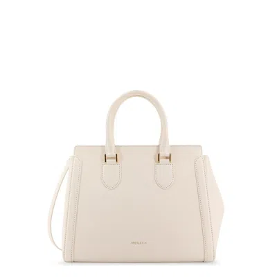 Alexander Mcqueen Large Leather Shoulder Bag Birdee In White