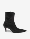 Alexander Mcqueen Birdee Leather Boots In Black