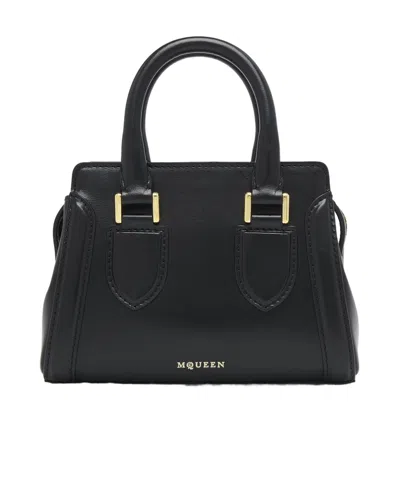 Alexander Mcqueen Women's Mini Birdee Bag In Black/gold In Multi
