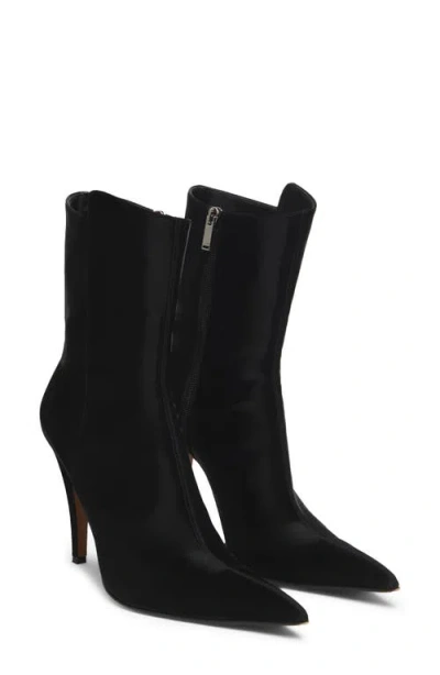 Alexander Mcqueen Birdee Pointed Toe Bootie In Black
