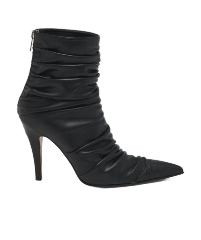 ALEXANDER MCQUEEN ALEXANDER MCQUEEN BIRDEE RUCHED POINTED-TOE BOOTS