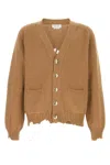 Alexander Mcqueen Distressed Skull Cardigan In Toffee