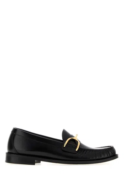 Alexander Mcqueen Mcqueen Leather Wishbone Loafers In Black