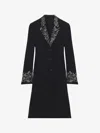 Alexander Mcqueen Mcqueen Beaded Wool Coat In Black