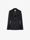 Alexander Mcqueen Structured Tailored Jacket With Statement Lapels In Black