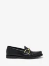 Alexander Mcqueen Wishbone Leather Loafers In Black