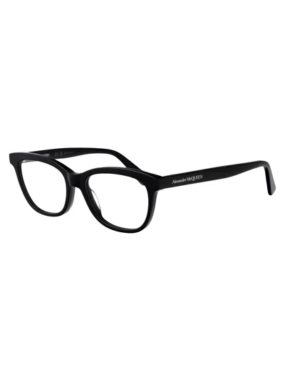 Alexander Mcqueen Black Acetate Optical Glasses