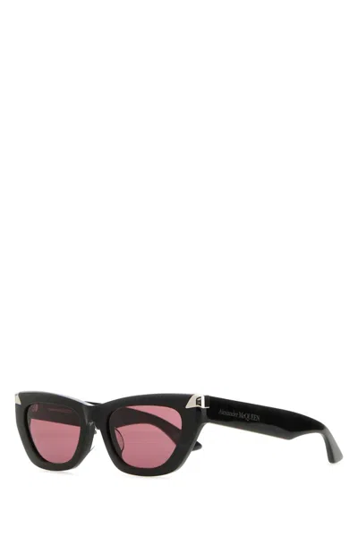 Alexander Mcqueen Black Acetate Punk Rivet Sunglasses