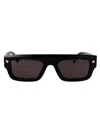 Alexander Mcqueen Mcqueen 52mm Rectangle Sunglasses In Black
