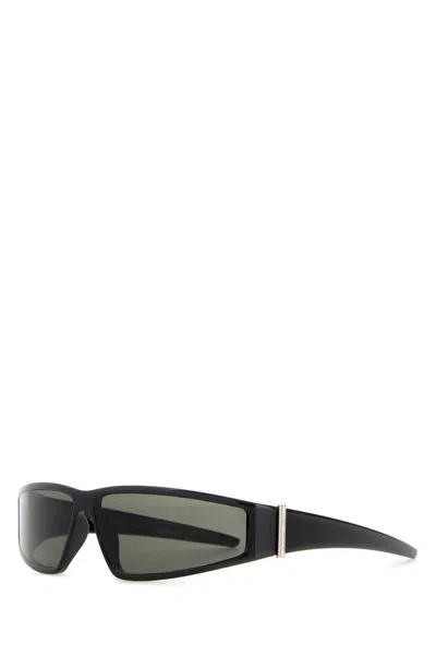 Alexander Mcqueen Black Acetate Wraparound Sunglasses