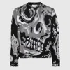 Alexander Mcqueen Abstract Pattern-jacquard Jumper In Black