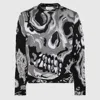 Alexander Mcqueen Abstract Pattern-jacquard Jumper In Black