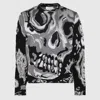 Alexander Mcqueen Sweaters Blacks And Greys In Black