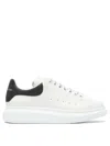Alexander Mcqueen White And Black Low-top Sneakers With Chunky Sole And Contrasting Heel Tab In Leather Man In White