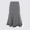 Alexander Mcqueen Black And White Midi Skirt