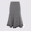 Alexander Mcqueen Black And White Midi Skirt