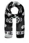 Alexander Mcqueen Scarves And Foulards In Blackwhite