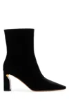 Alexander Mcqueen Ankle Boots Fabric Pointed Toe In Black