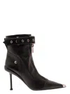Alexander Mcqueen Alexander Mc Queen Black Slash Biker Boot In Multicolor