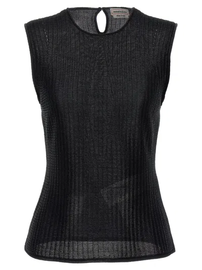 ALEXANDER MCQUEEN BLACK ARMOR TOP