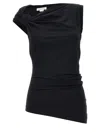 Alexander Mcqueen Mcqueen Women Asymmetrical Top In Black