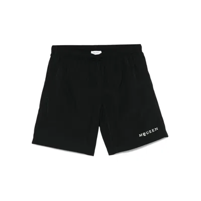 ALEXANDER MCQUEEN ALEXANDER MCQUEEN BLACK BEACHWEAR - SWIM SHORTS MEN