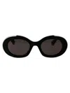 Alexander Mcqueen Black Black Grey Acetate Sunglasses In Black