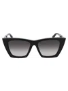 Alexander Mcqueen Black Black Grey Acetate Sunglasses In Black